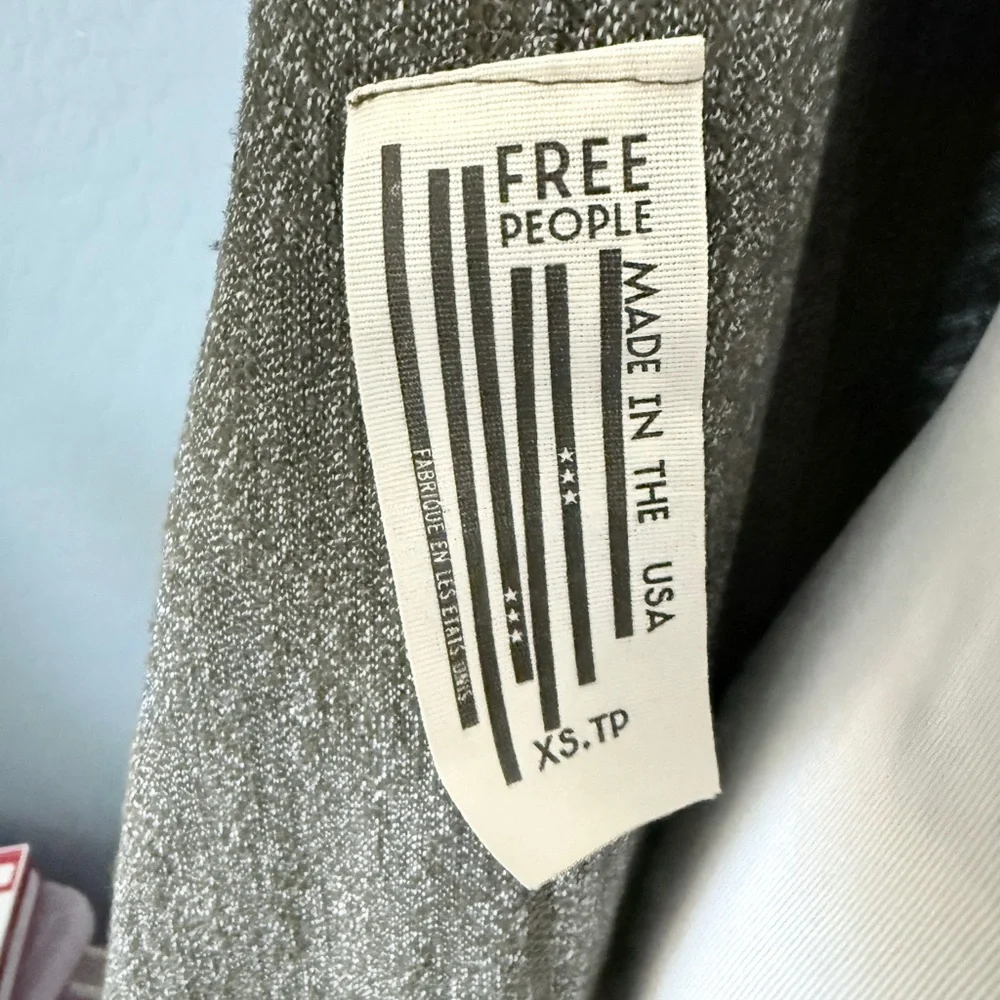 Free People Grey Duster Open Front Long Cardigan Size XS/S New NWOT